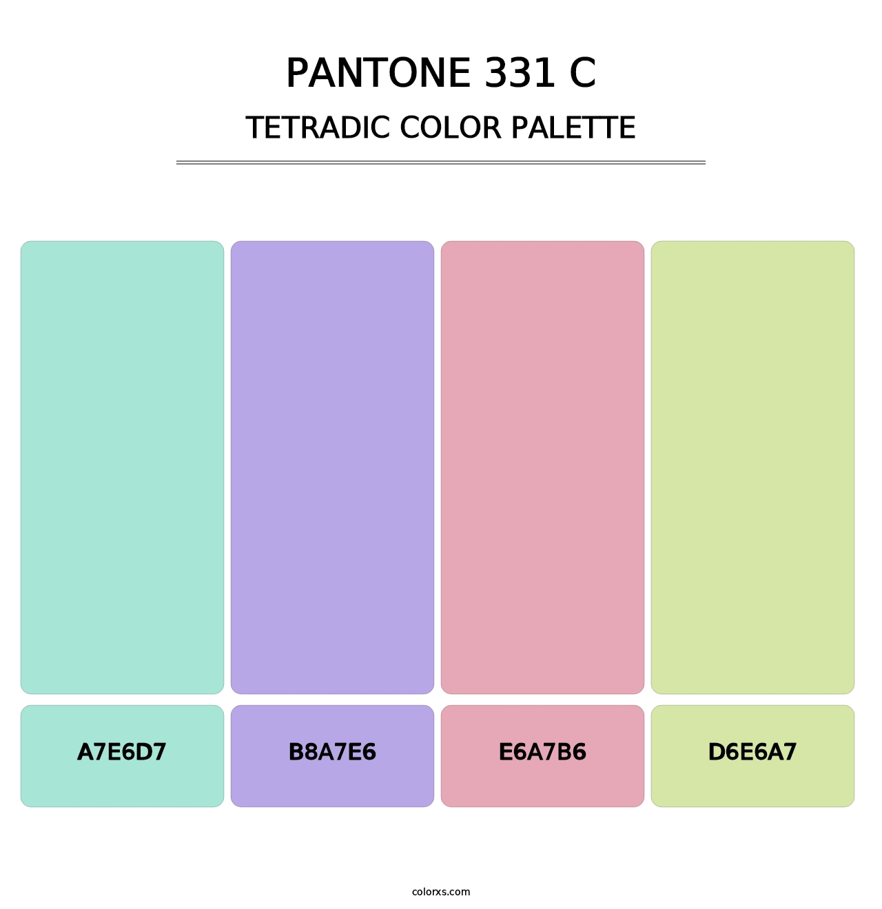 PANTONE 331 C - Tetradic Color Palette