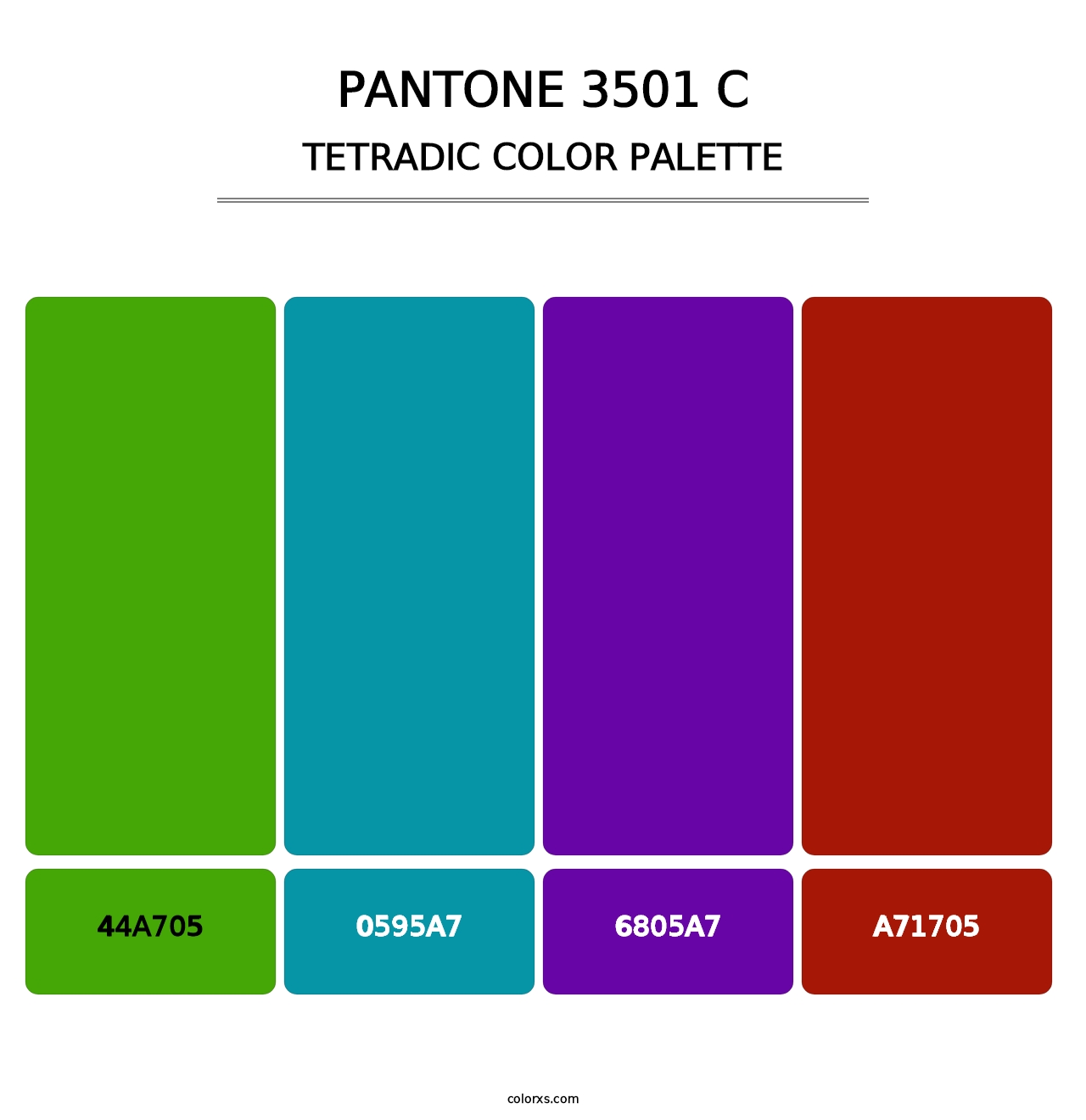 PANTONE 3501 C - Tetradic Color Palette