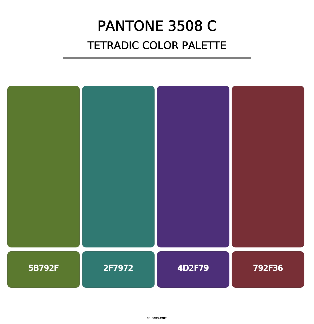 PANTONE 3508 C - Tetradic Color Palette