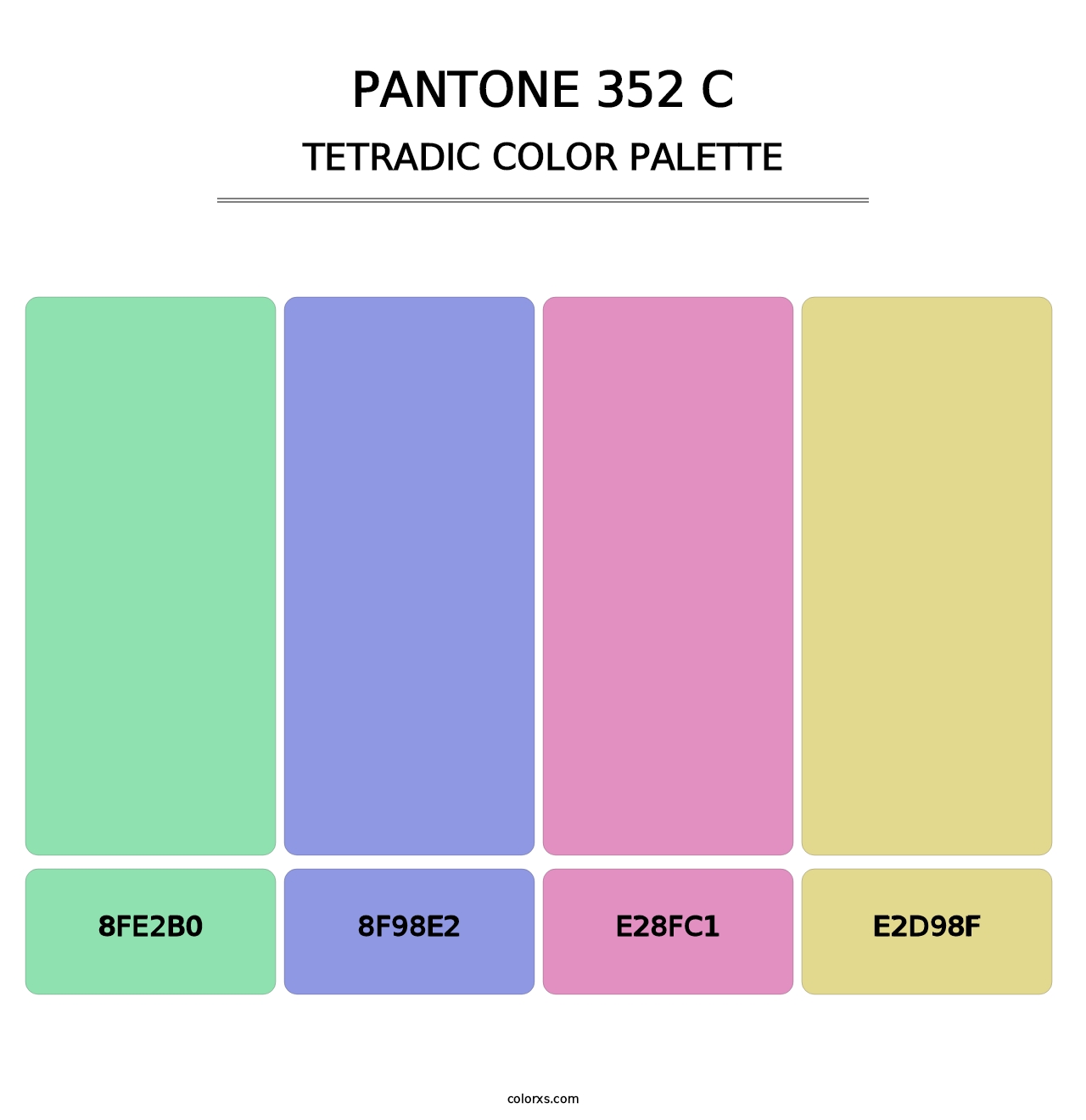 PANTONE 352 C - Tetradic Color Palette