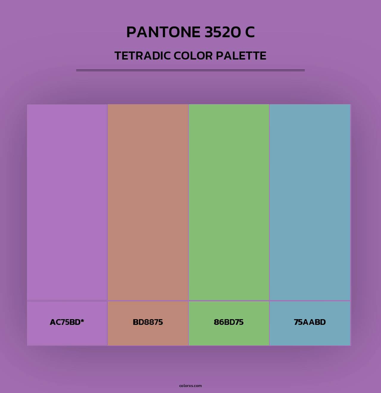 PANTONE 3520 C - Tetradic Color Palette