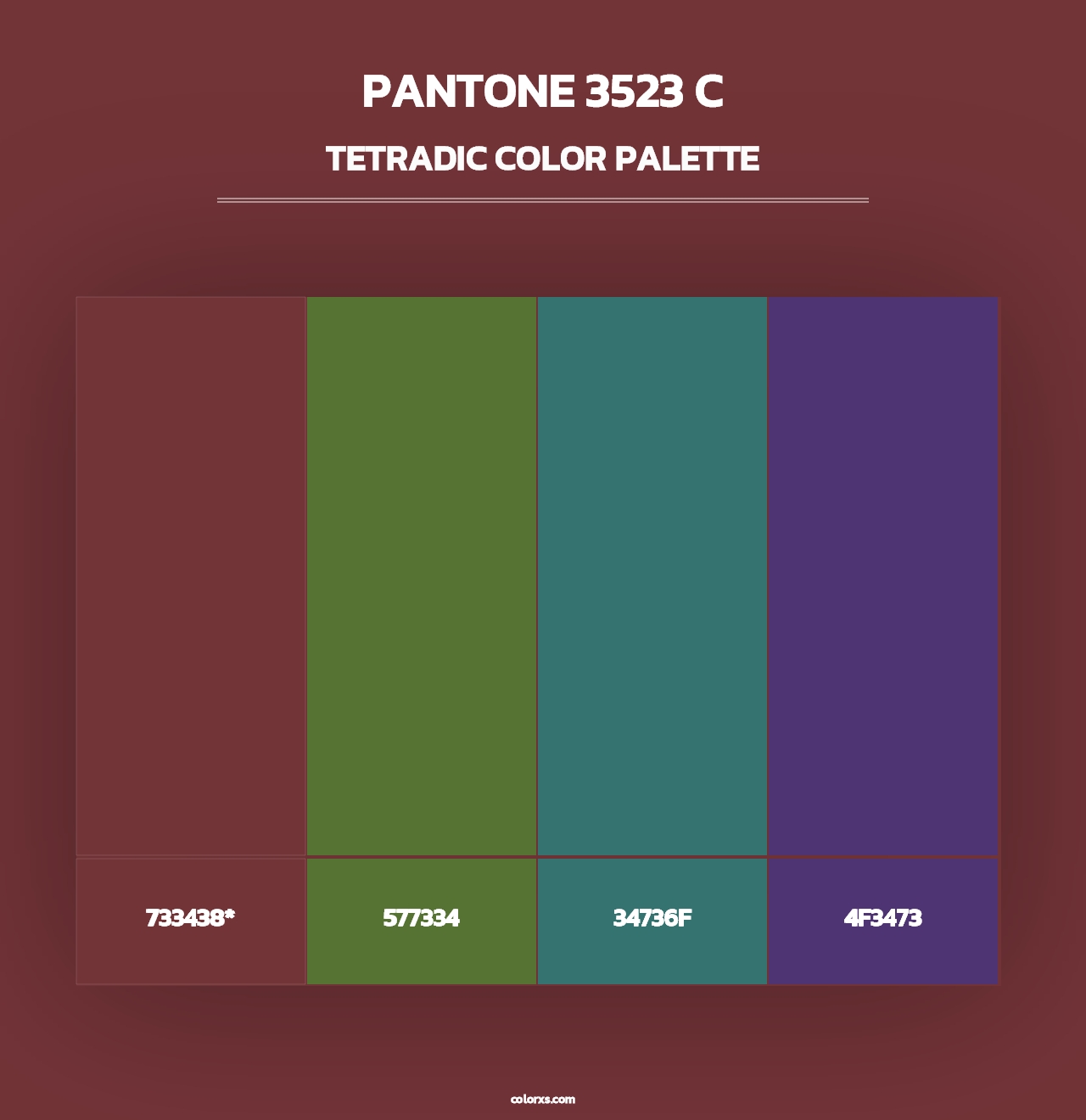 PANTONE 3523 C - Tetradic Color Palette