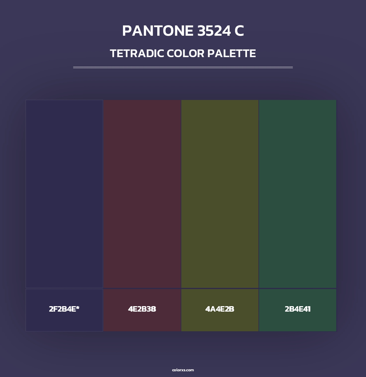 PANTONE 3524 C - Tetradic Color Palette