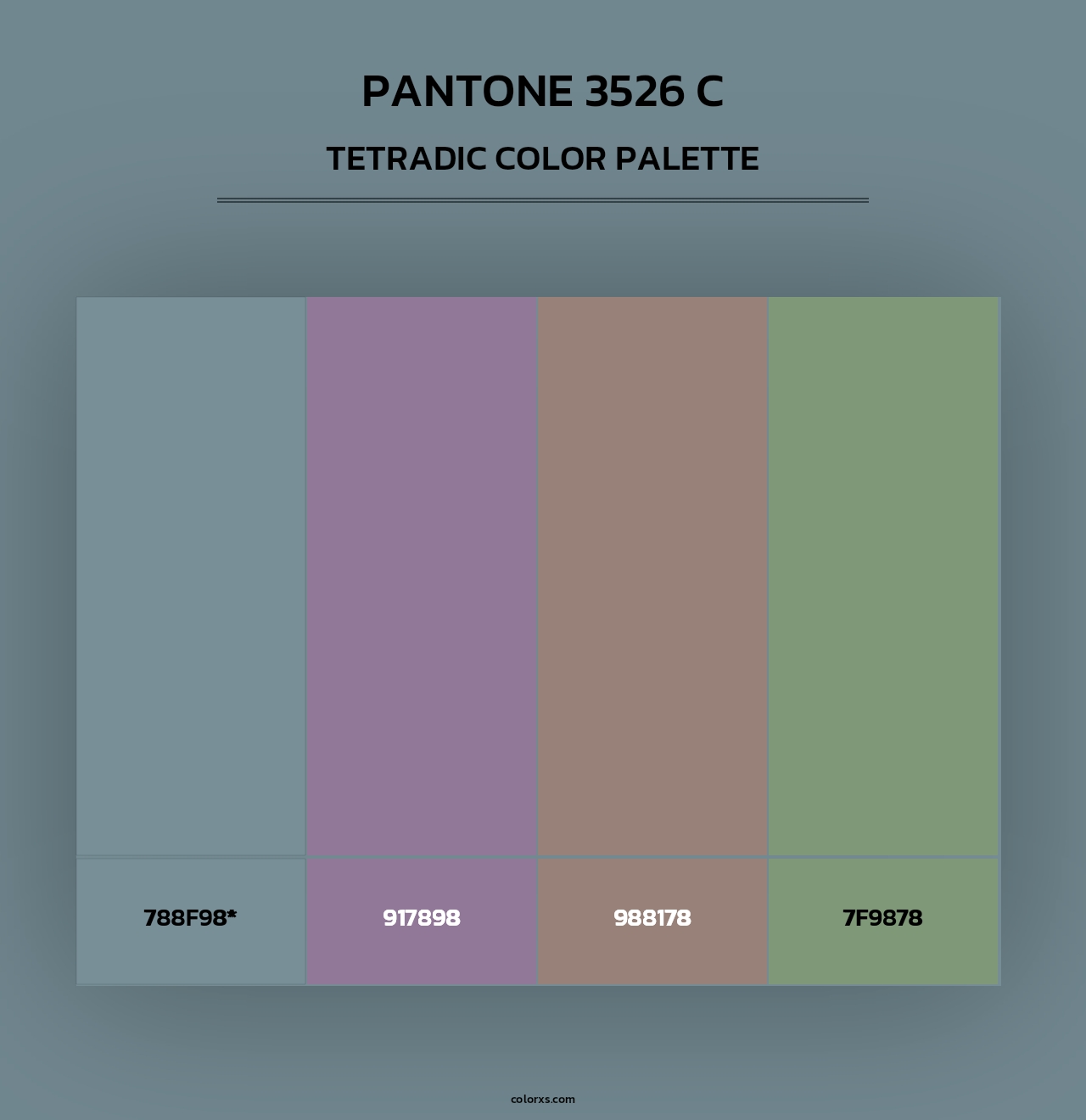 PANTONE 3526 C - Tetradic Color Palette