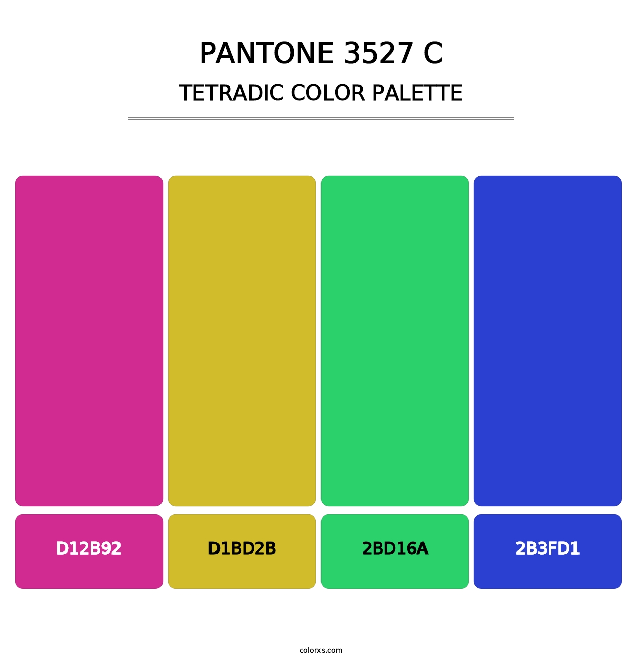 PANTONE 3527 C - Tetradic Color Palette