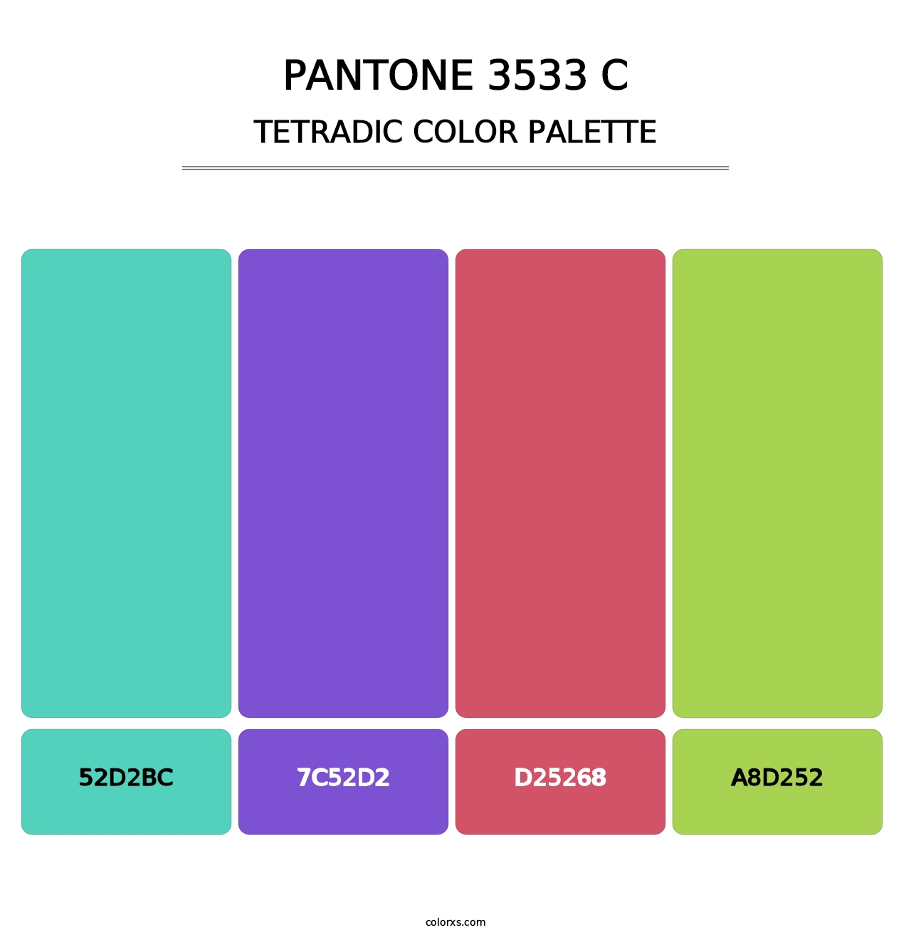 PANTONE 3533 C - Tetradic Color Palette