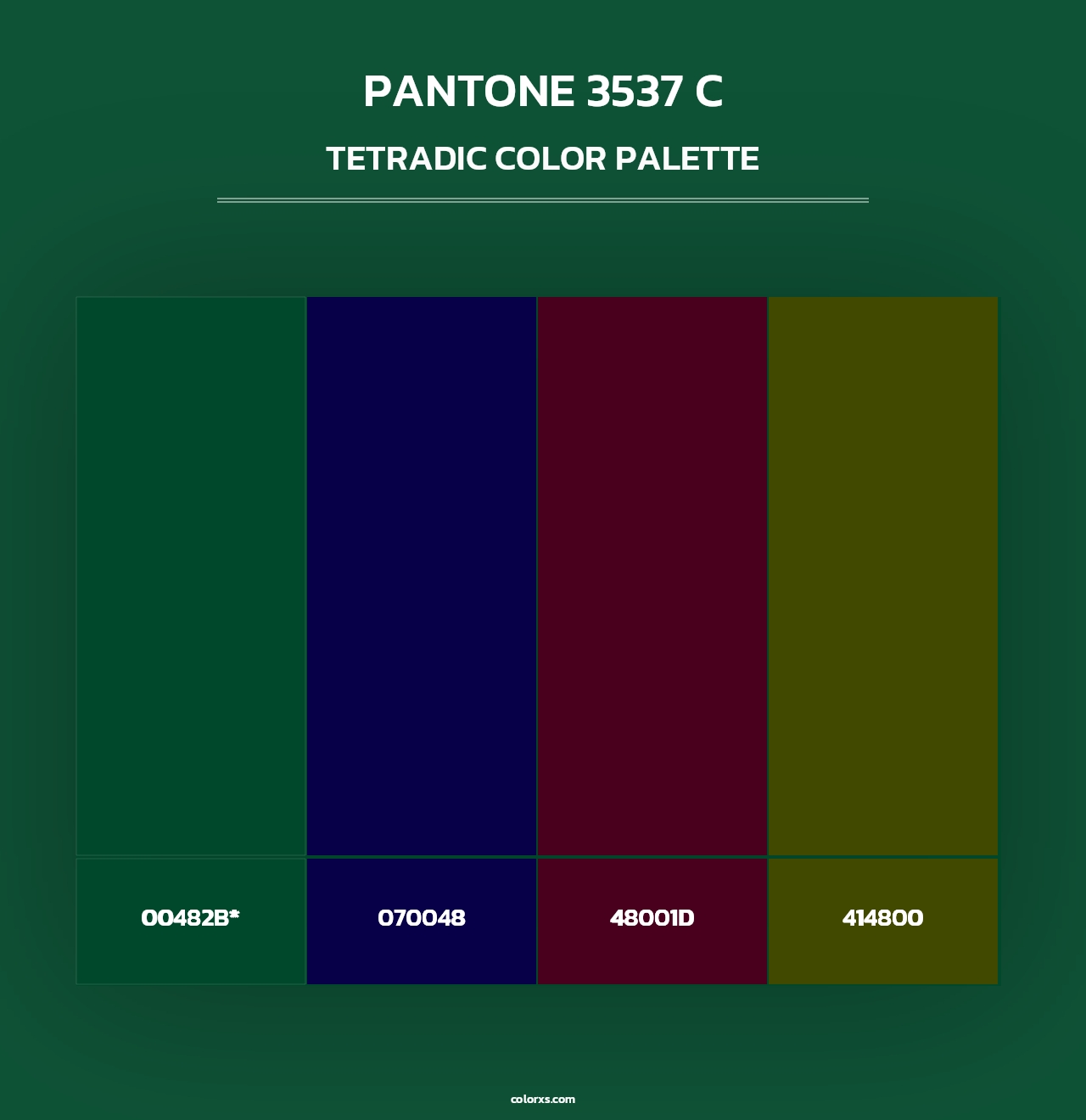 PANTONE 3537 C - Tetradic Color Palette