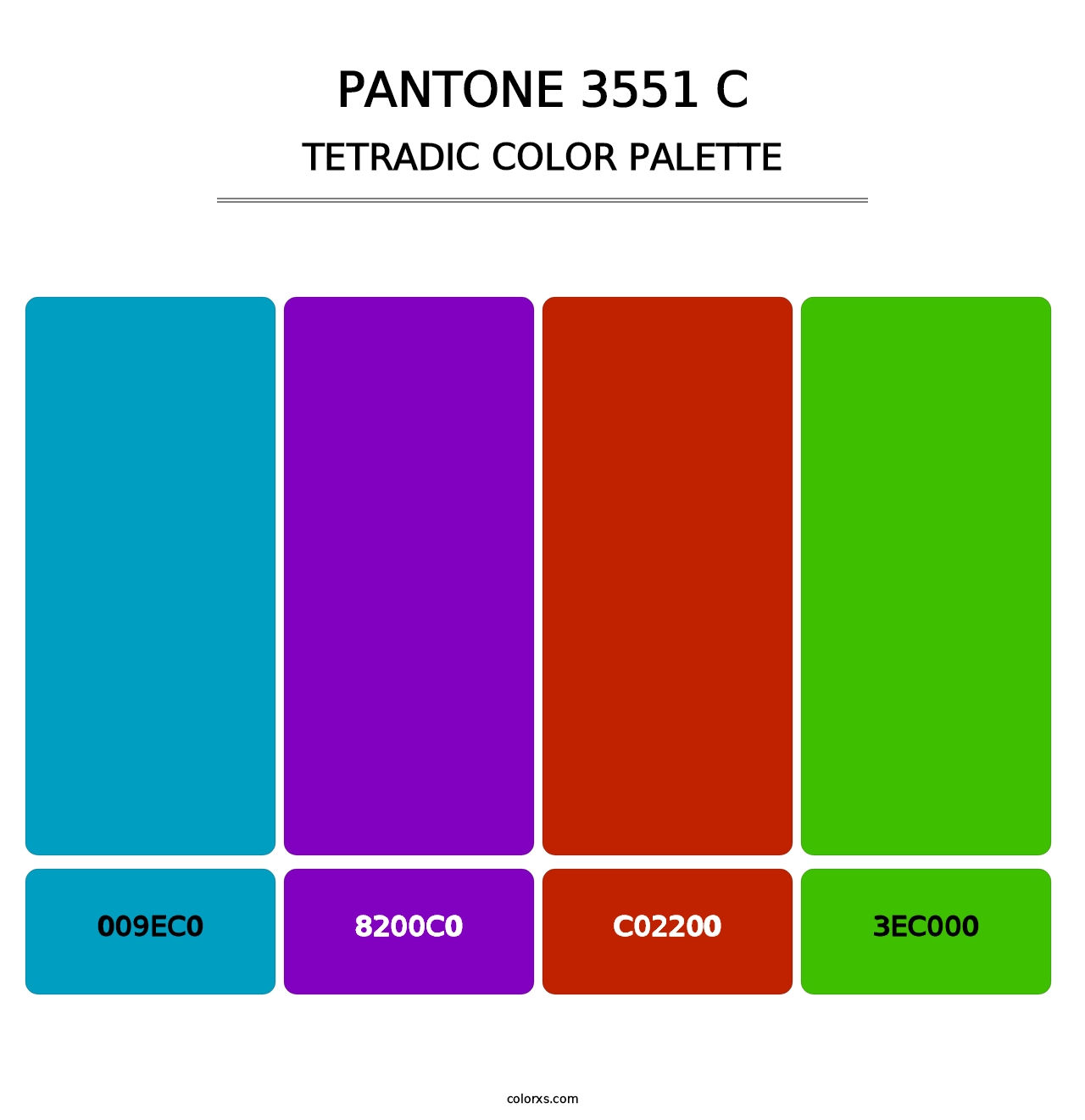 PANTONE 3551 C - Tetradic Color Palette