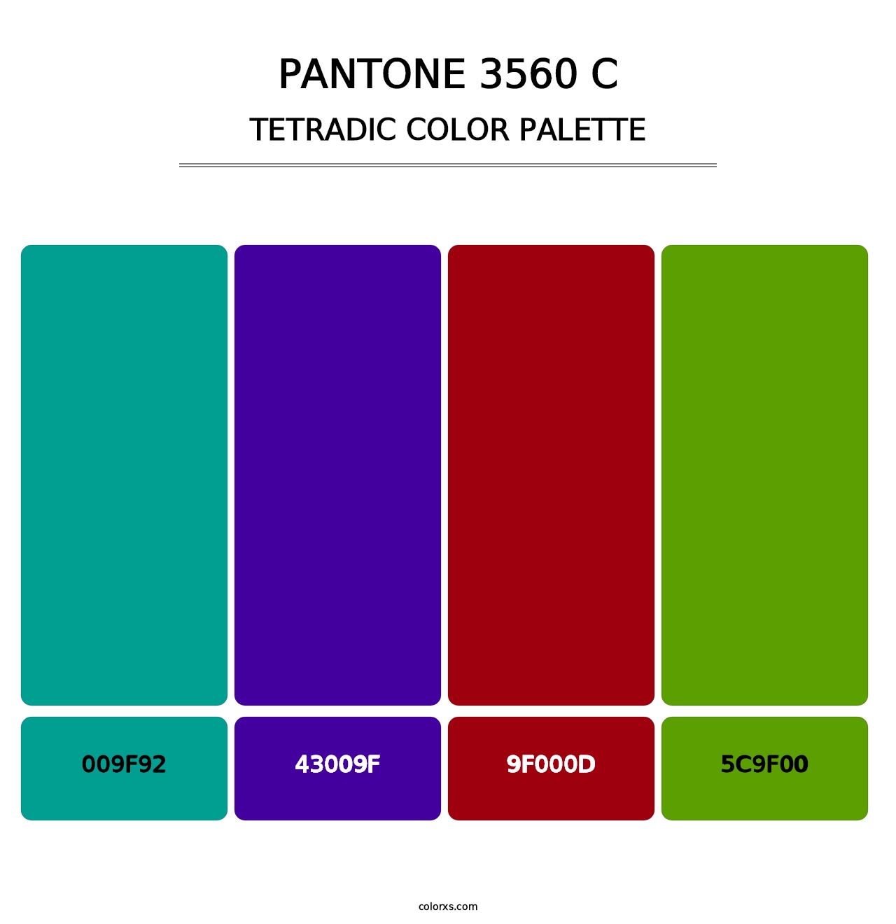 PANTONE 3560 C - Tetradic Color Palette