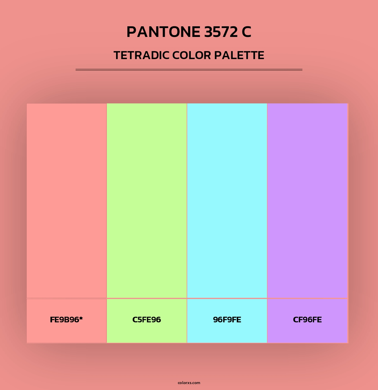PANTONE 3572 C - Tetradic Color Palette