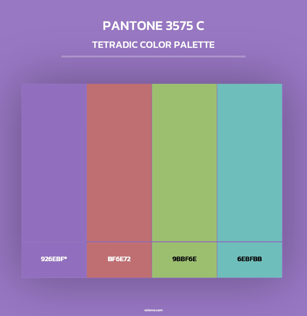 PANTONE 3575 C - Tetradic Color Palette