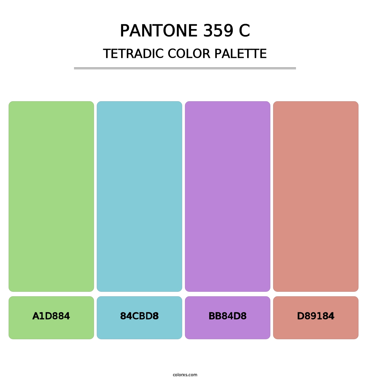 PANTONE 359 C - Tetradic Color Palette