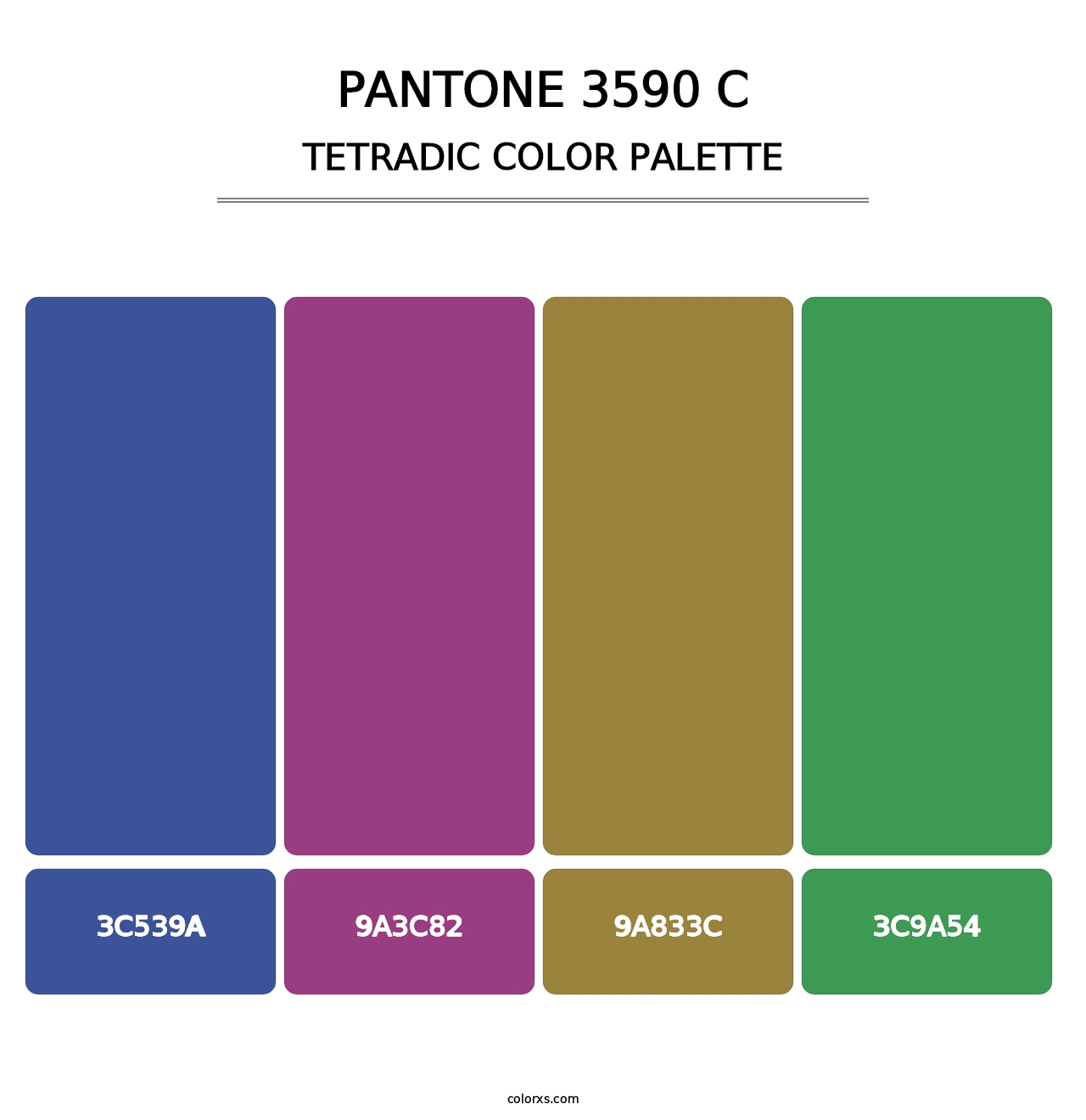 PANTONE 3590 C - Tetradic Color Palette