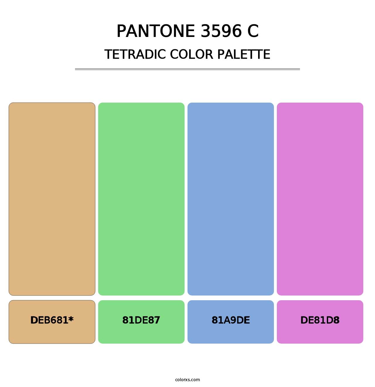 PANTONE 3596 C - Tetradic Color Palette