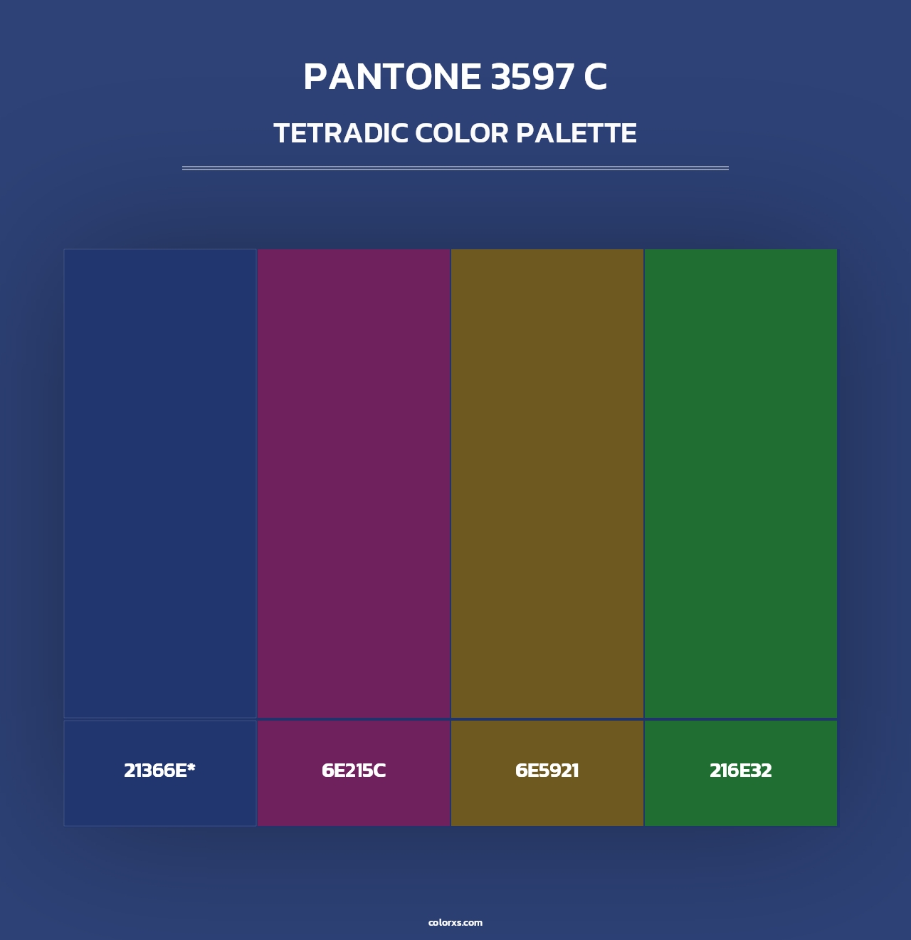 PANTONE 3597 C - Tetradic Color Palette