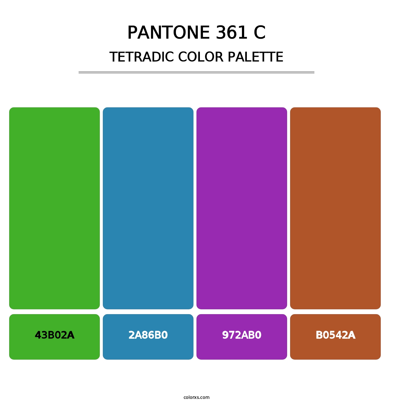 PANTONE 361 C - Tetradic Color Palette