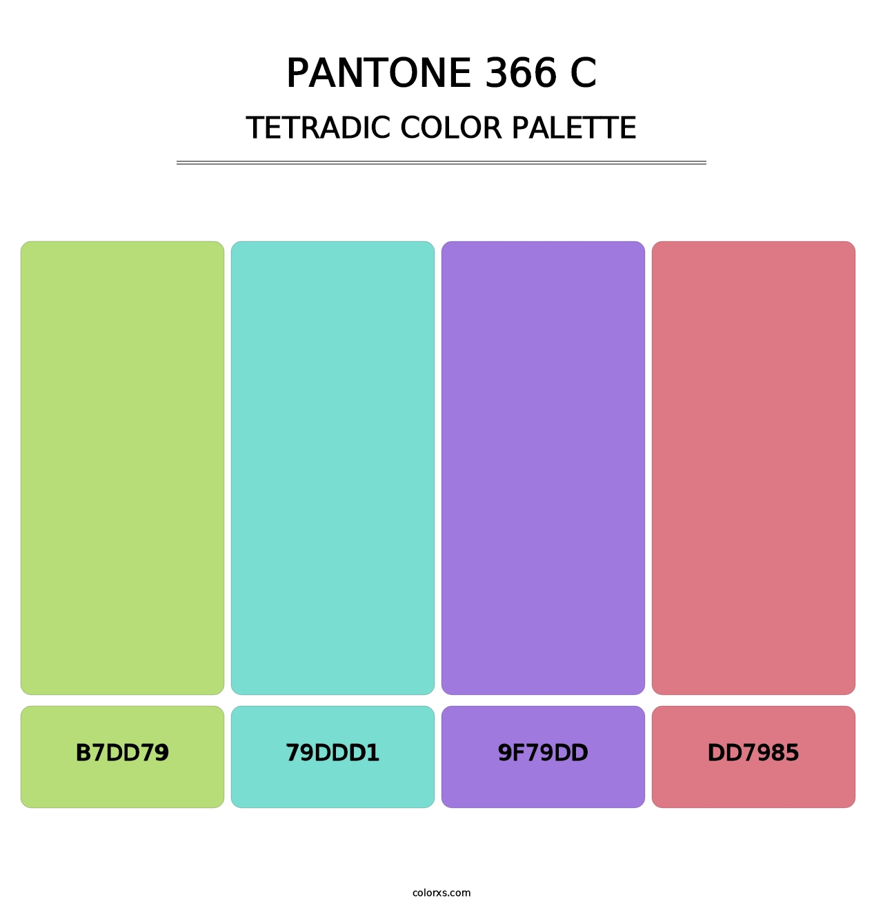 PANTONE 366 C - Tetradic Color Palette