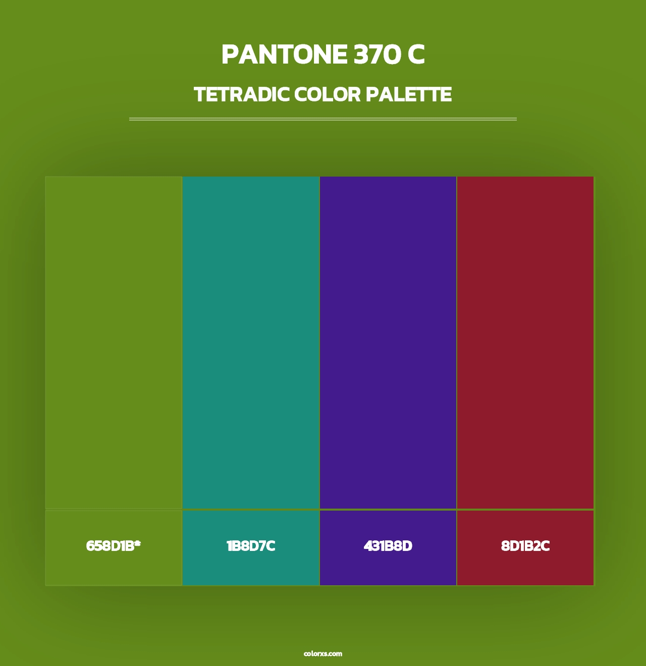 PANTONE 370 C - Tetradic Color Palette
