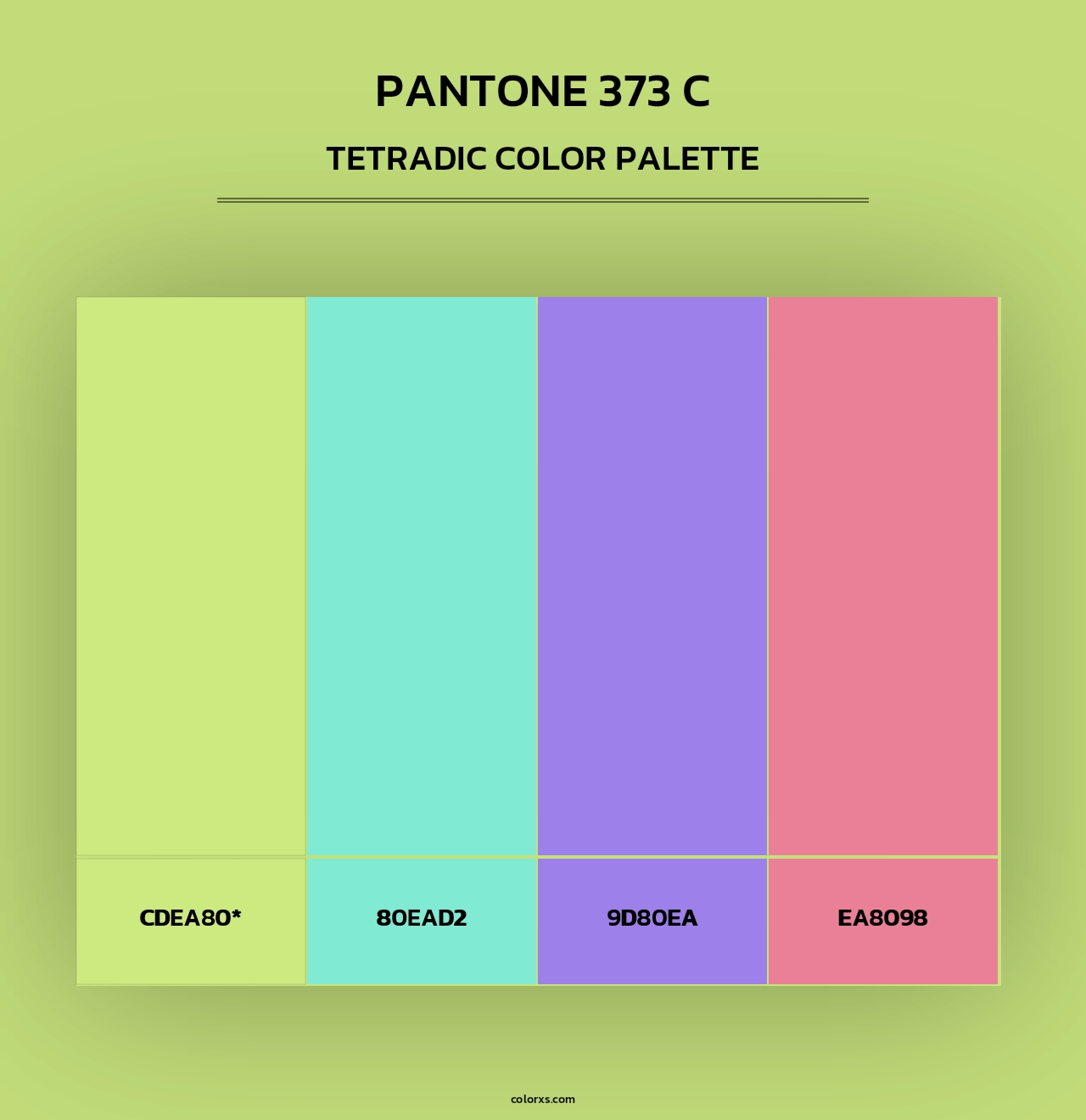 PANTONE 373 C - Tetradic Color Palette