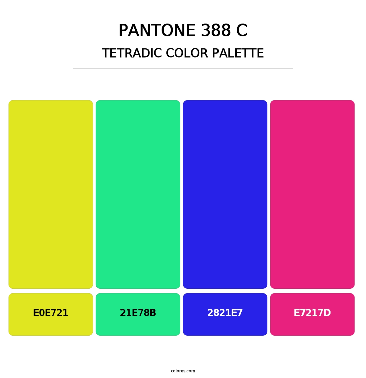 PANTONE 388 C - Tetradic Color Palette