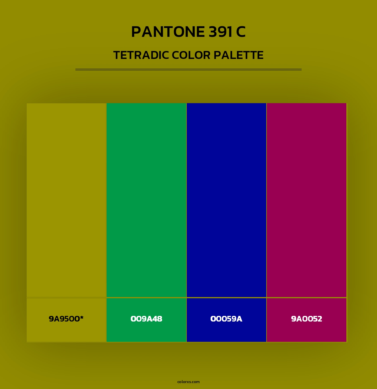 PANTONE 391 C - Tetradic Color Palette