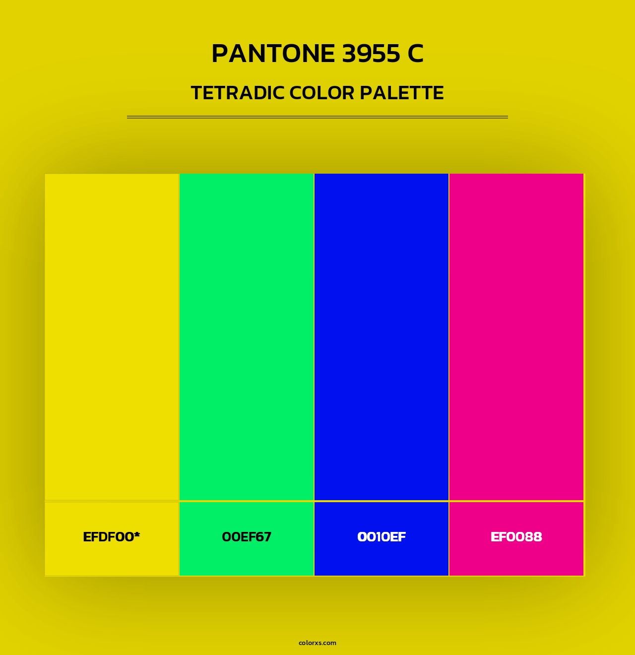 PANTONE 3955 C - Tetradic Color Palette