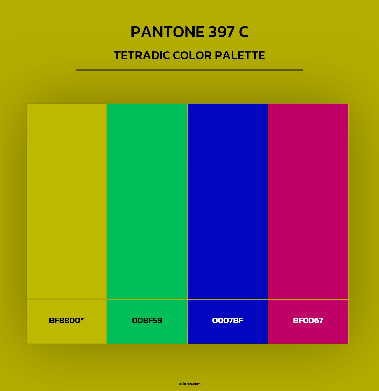 PANTONE 397 C - Tetradic Color Palette