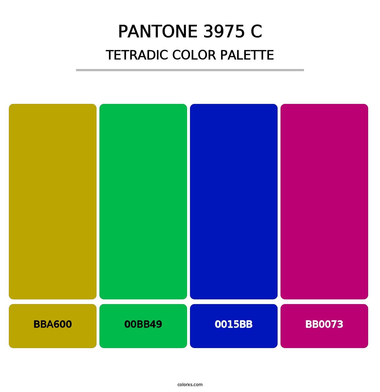 PANTONE 3975 C - Tetradic Color Palette