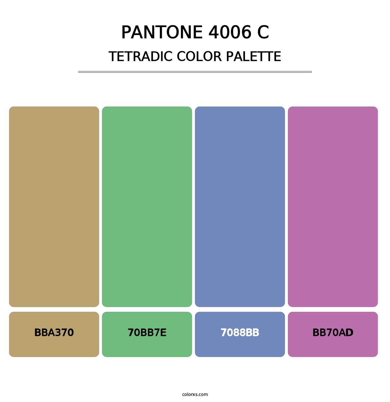 PANTONE 4006 C - Tetradic Color Palette