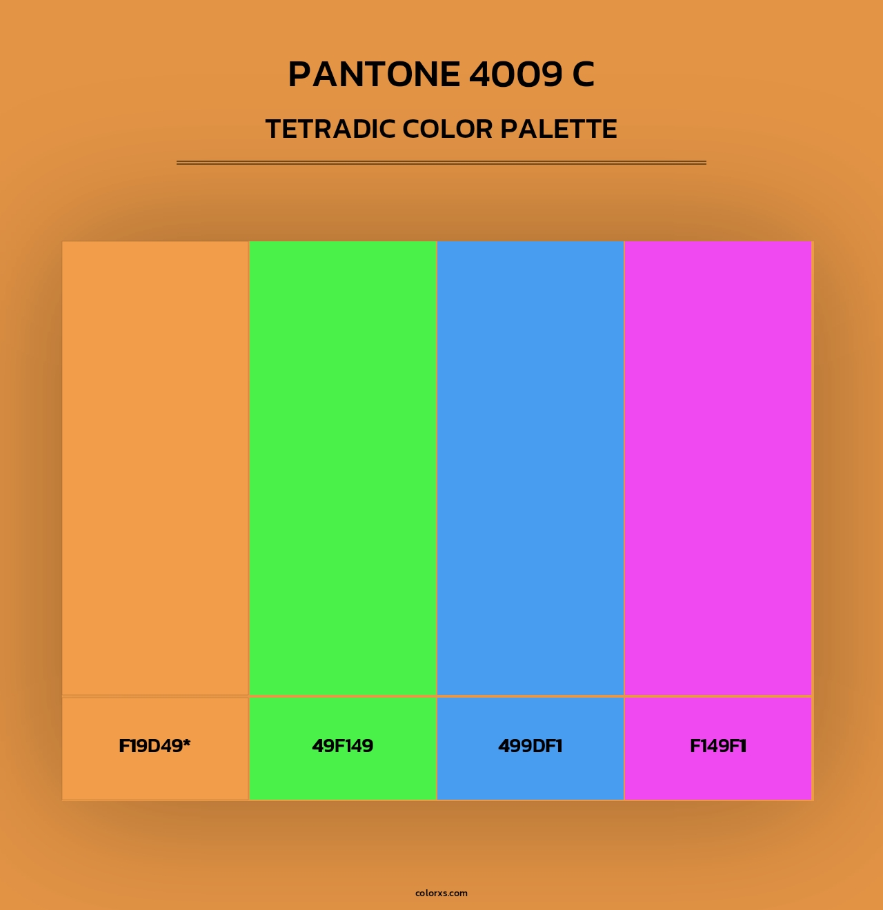 PANTONE 4009 C - Tetradic Color Palette