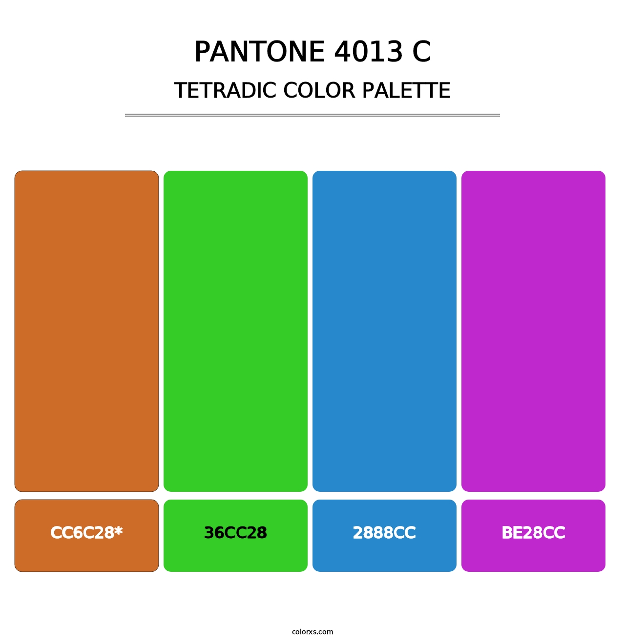 PANTONE 4013 C - Tetradic Color Palette