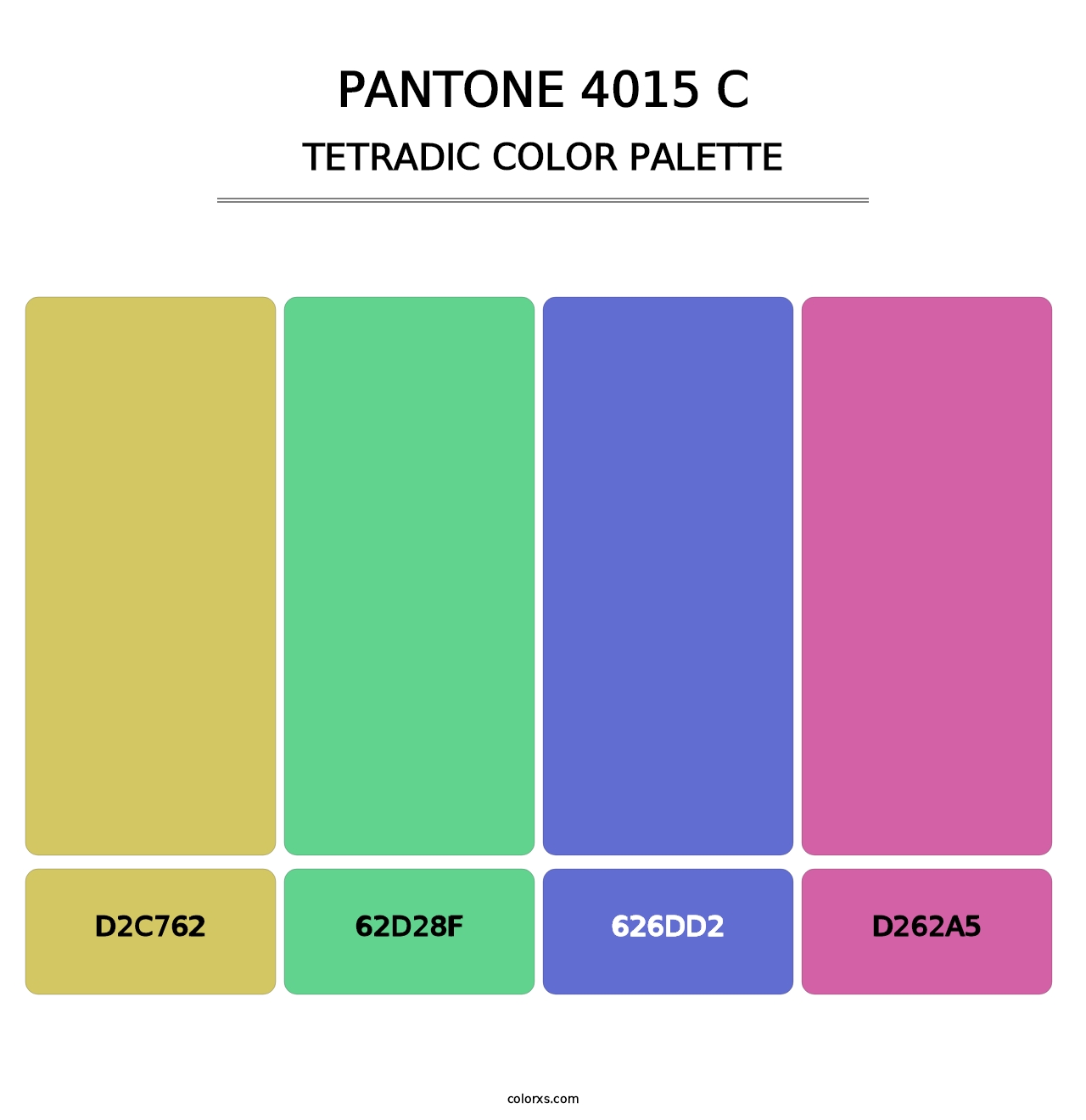 PANTONE 4015 C - Tetradic Color Palette