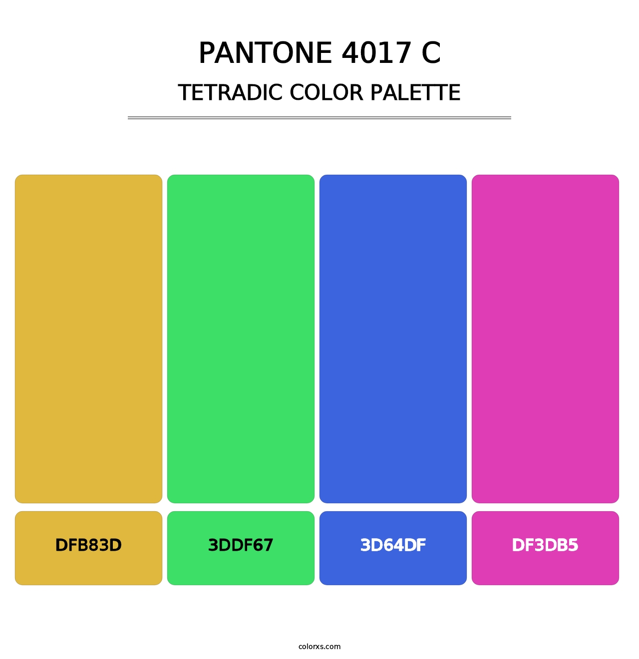 PANTONE 4017 C - Tetradic Color Palette