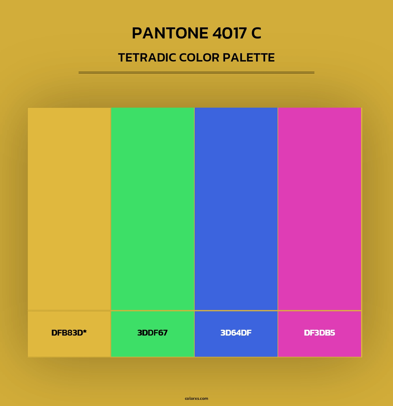 PANTONE 4017 C - Tetradic Color Palette