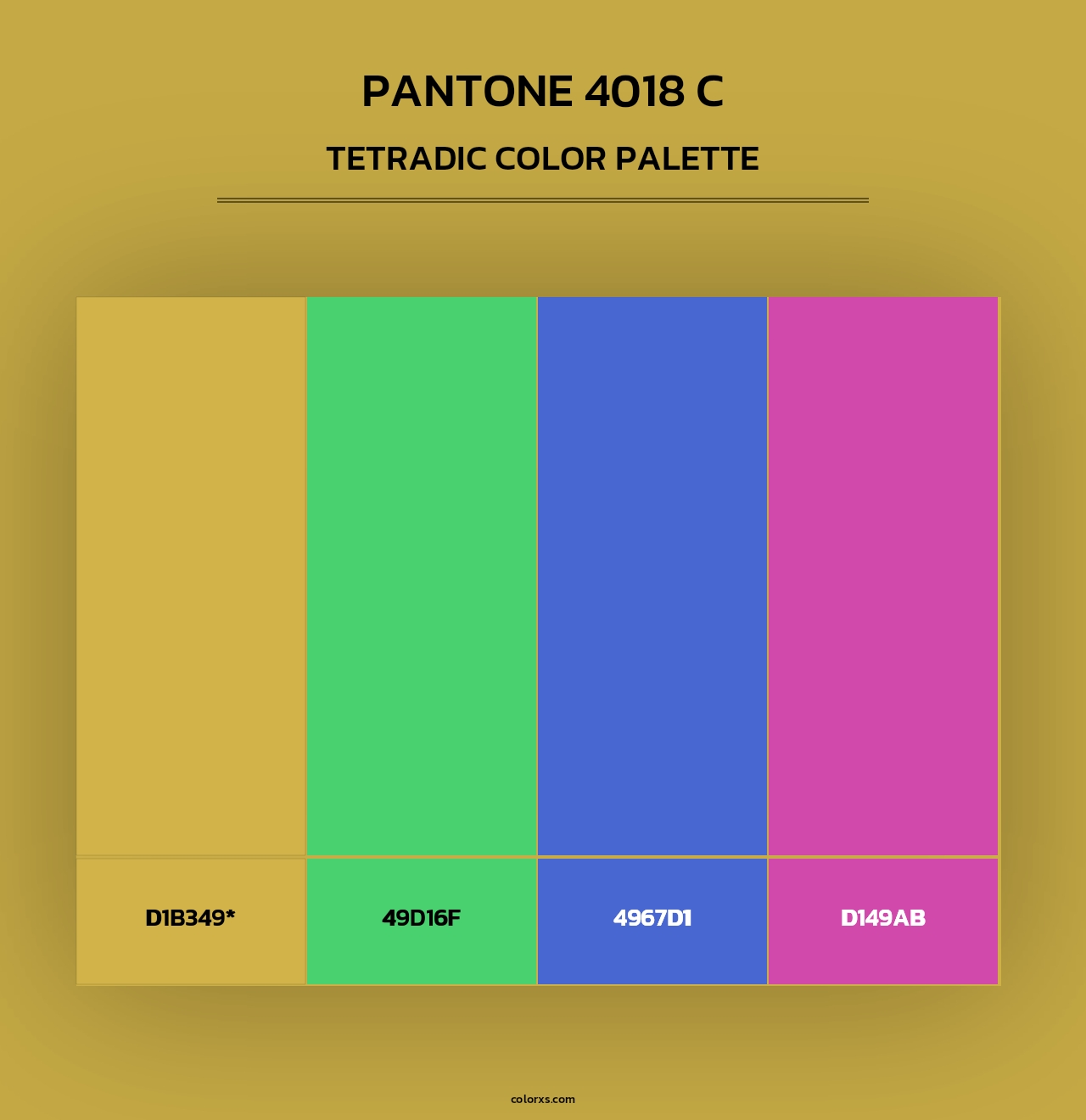 PANTONE 4018 C - Tetradic Color Palette