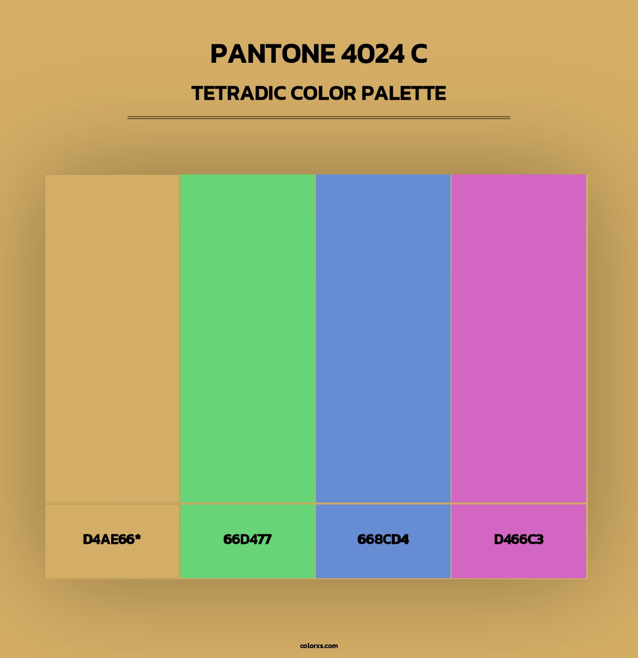 PANTONE 4024 C - Tetradic Color Palette