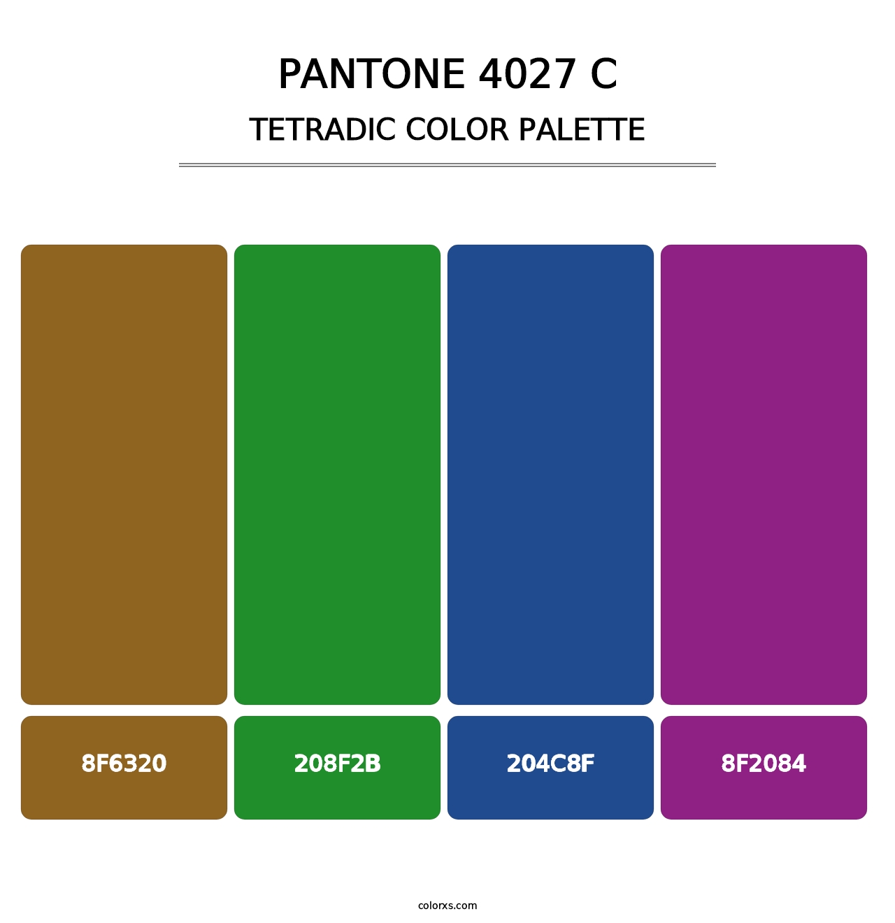 PANTONE 4027 C - Tetradic Color Palette