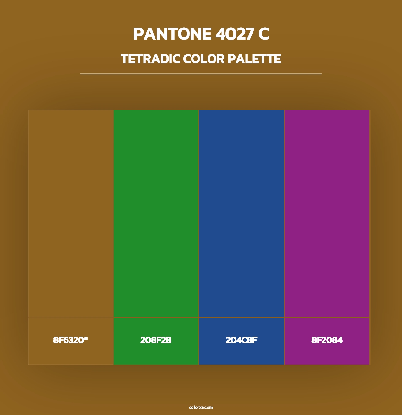 PANTONE 4027 C - Tetradic Color Palette