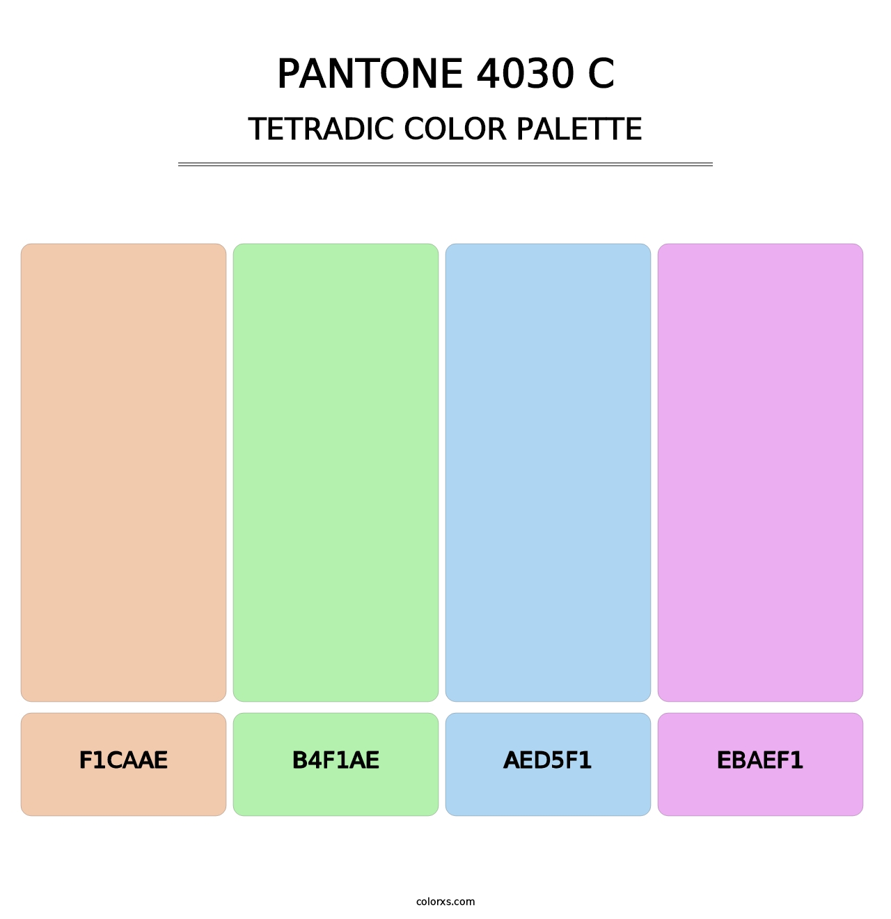 PANTONE 4030 C - Tetradic Color Palette