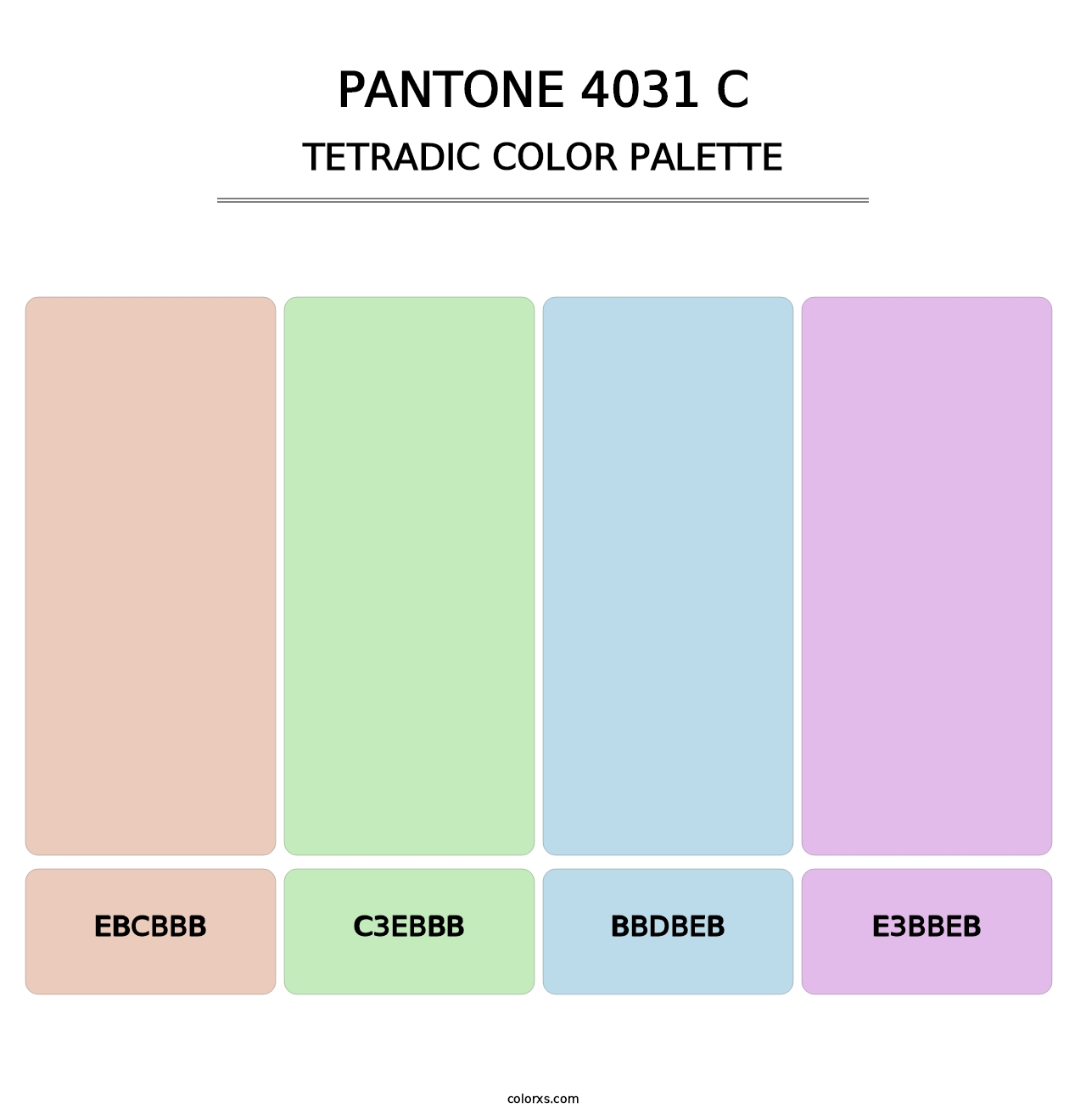PANTONE 4031 C - Tetradic Color Palette