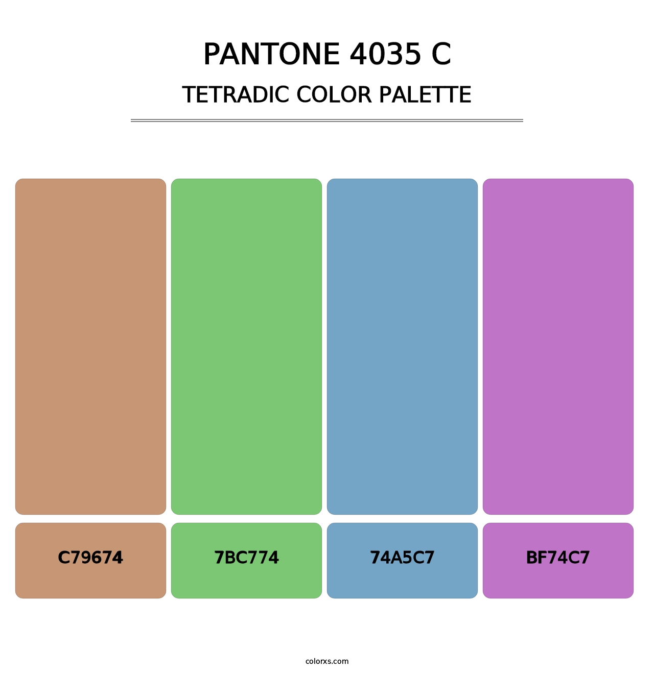 PANTONE 4035 C - Tetradic Color Palette
