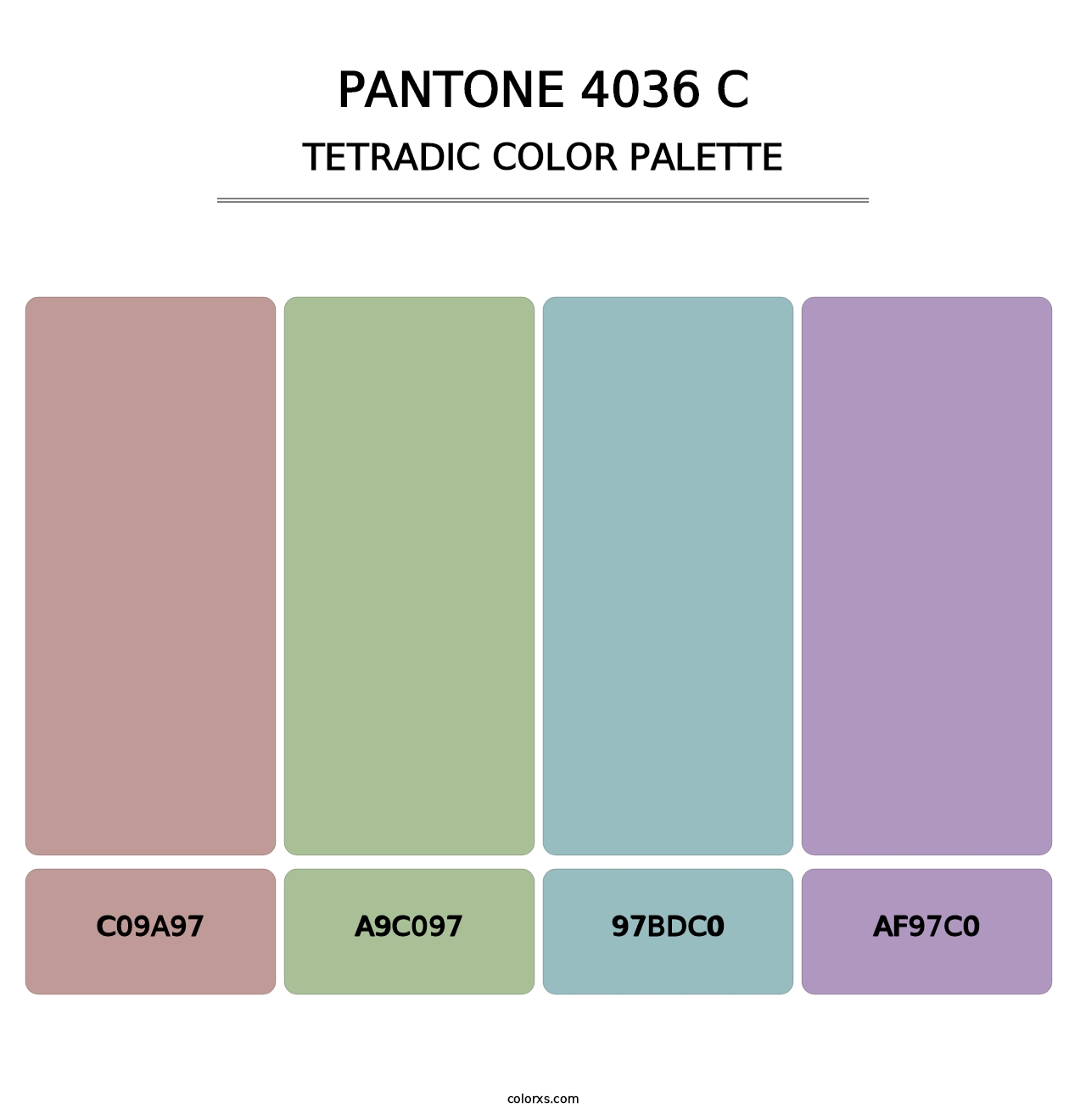 PANTONE 4036 C - Tetradic Color Palette