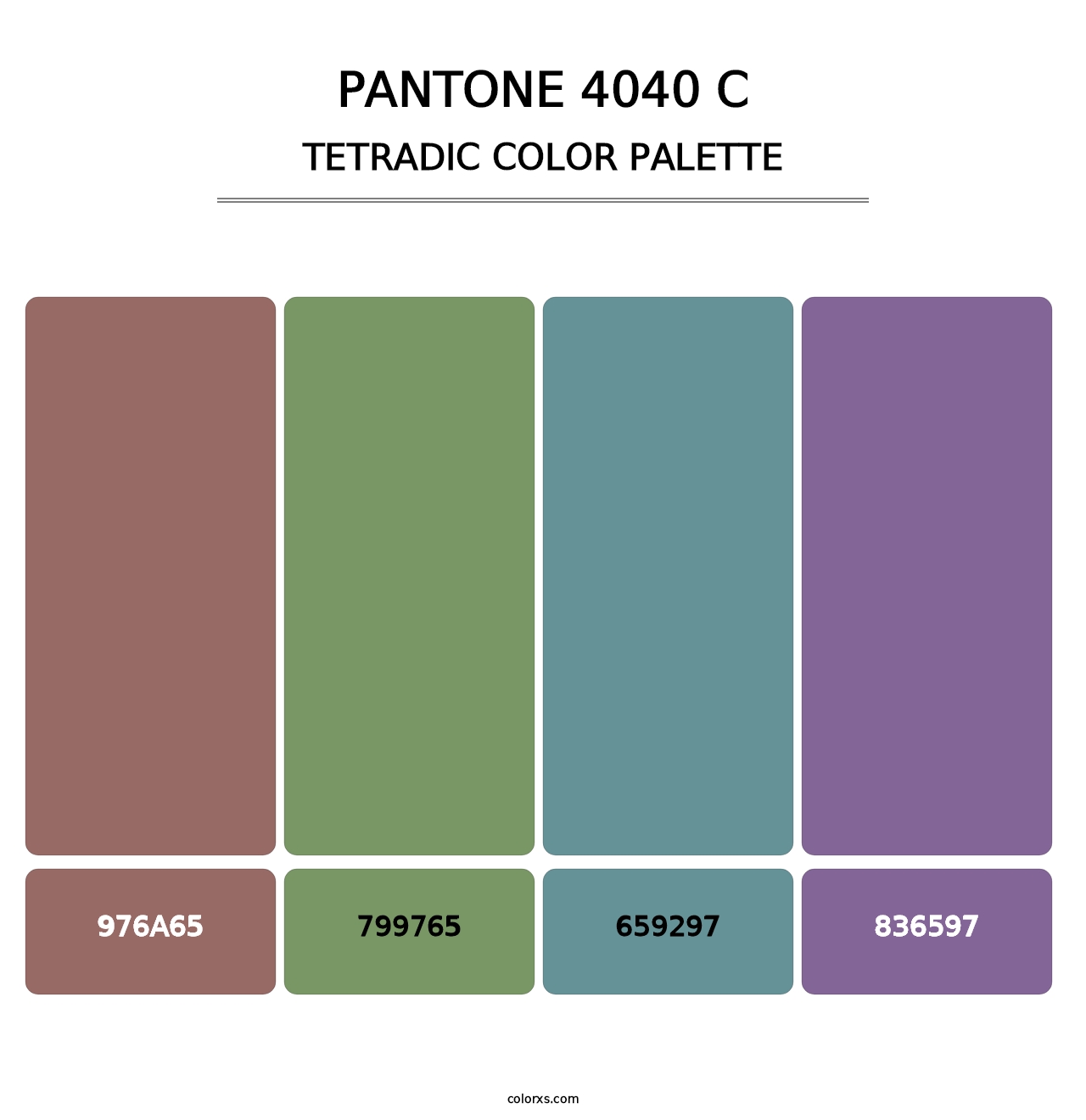 PANTONE 4040 C - Tetradic Color Palette