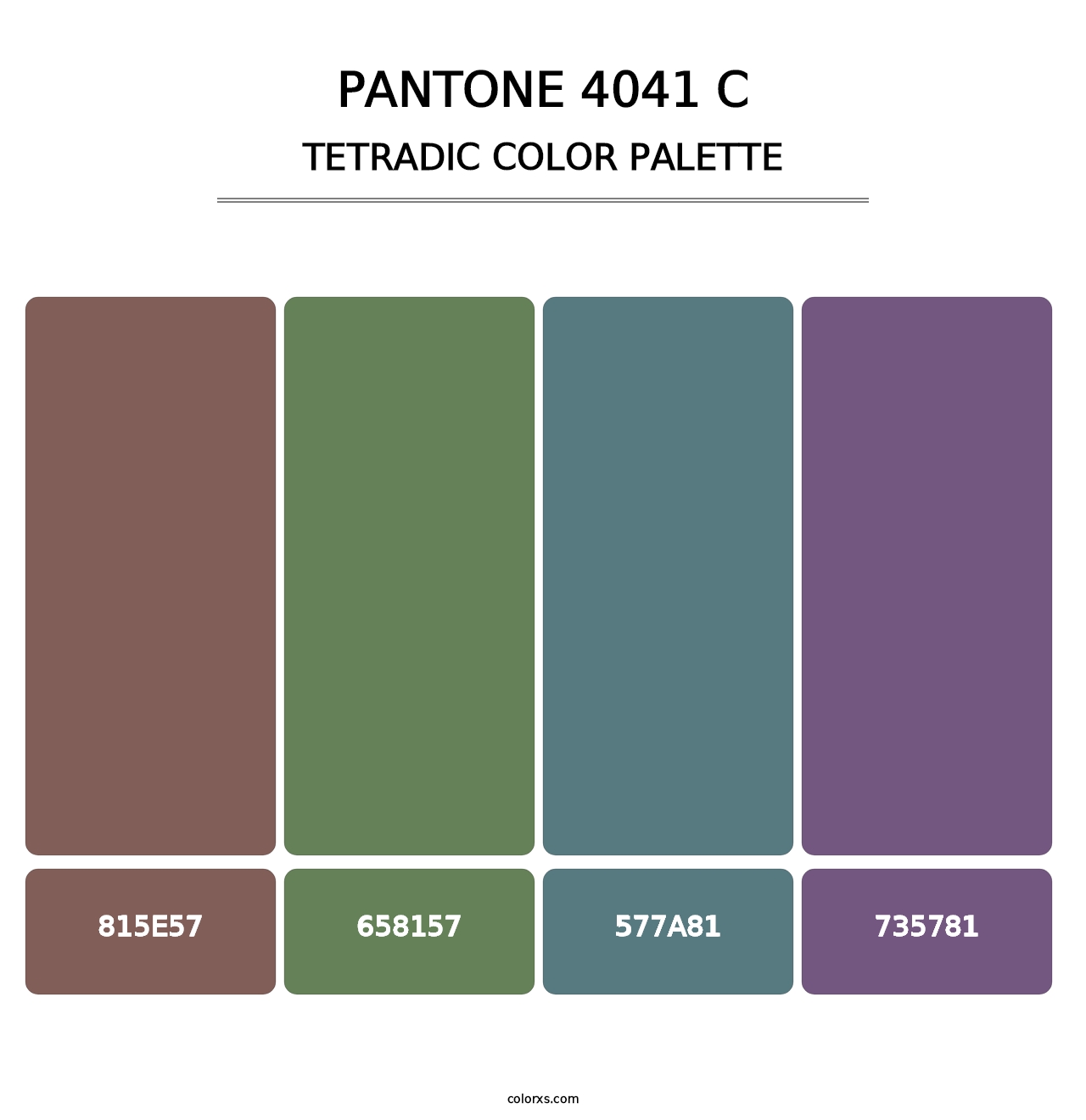 PANTONE 4041 C - Tetradic Color Palette