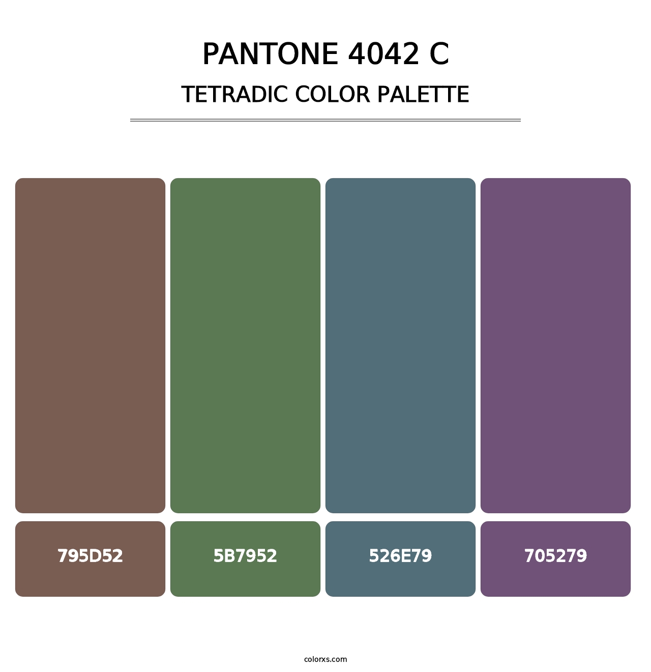 PANTONE 4042 C - Tetradic Color Palette