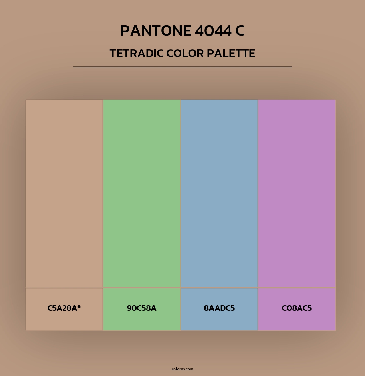 PANTONE 4044 C - Tetradic Color Palette