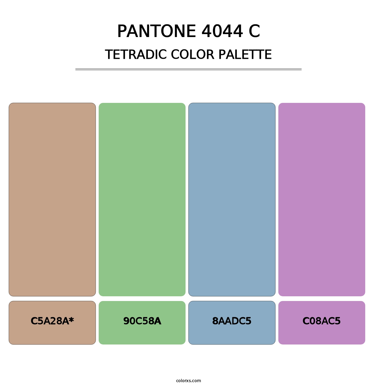 PANTONE 4044 C - Tetradic Color Palette