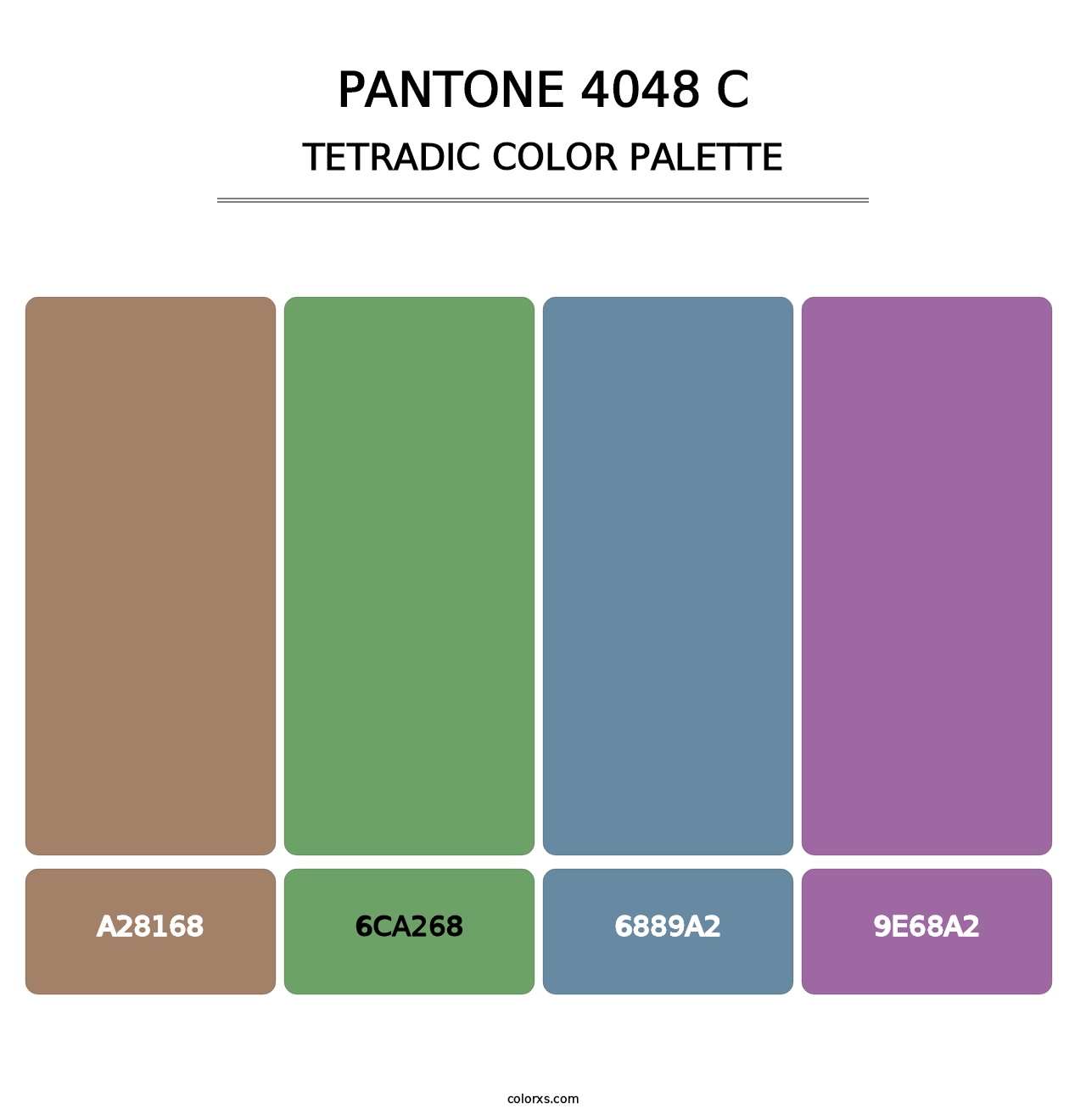 PANTONE 4048 C - Tetradic Color Palette