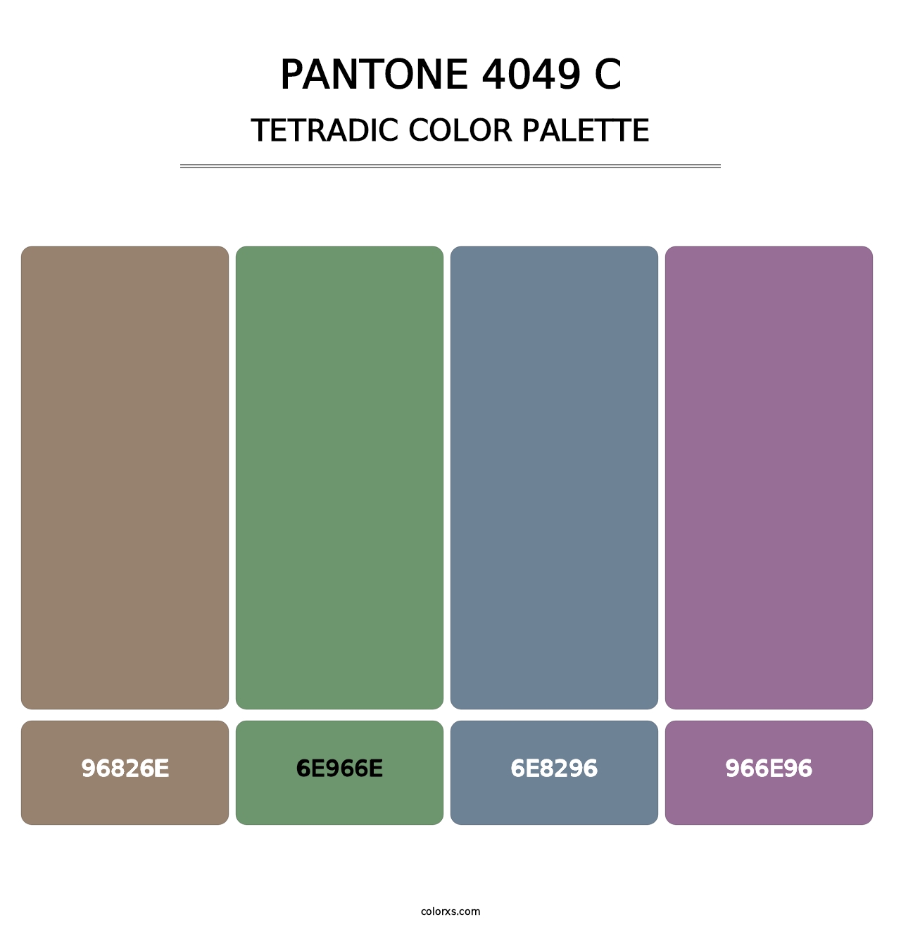 PANTONE 4049 C - Tetradic Color Palette