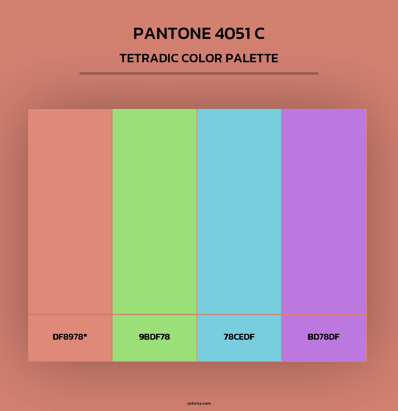 PANTONE 4051 C - Tetradic Color Palette
